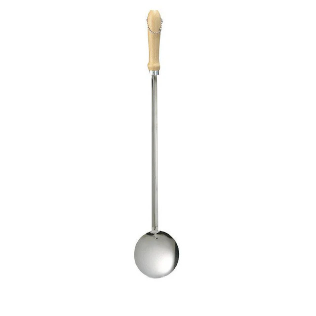 "Paleta Valenciana Inox Mango Madera" Paella Ladle Skimmer Spoon With Wooden Handle - ARC IBERICO IMPORTS