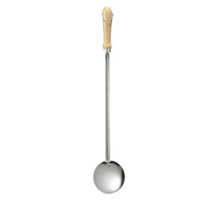 "Paleta Valenciana Inox Mango Madera" Paella Ladle Skimmer Spoon With Wooden Handle