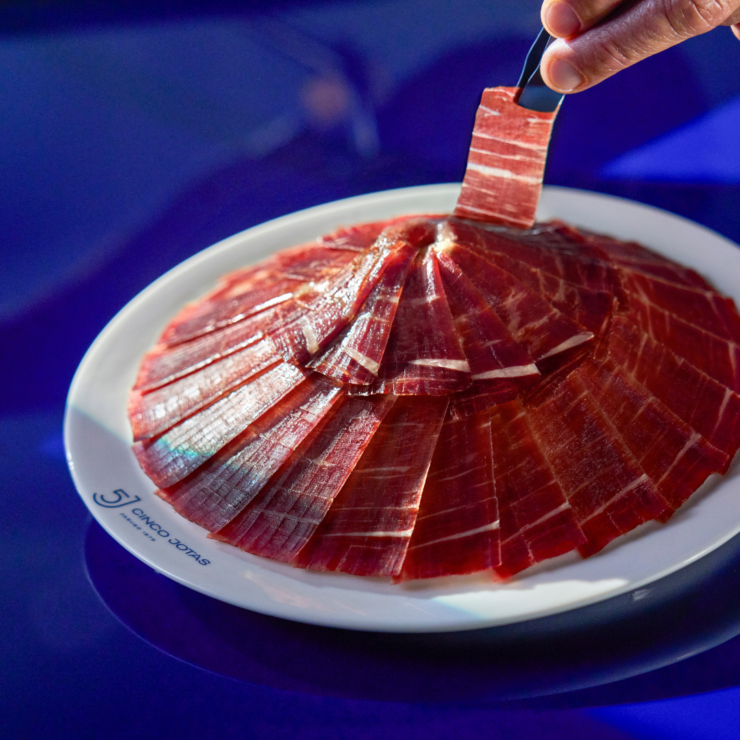 Cinco Jotas Acorn-Fed 100% Ibérico Ham Bellota Hand-Carved By ARC 100g - ARC IBERICO IMPORTS