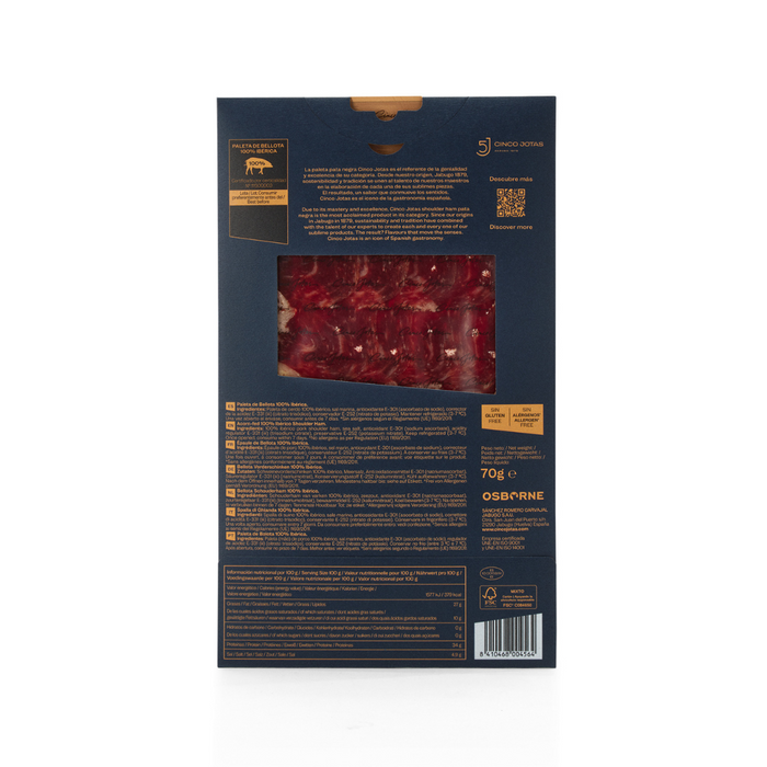 Cinco Jotas Acorn-Fed 100% Ibérico Shoulder Ham Hand-Carved 70g - ARC IBERICO IMPORTS