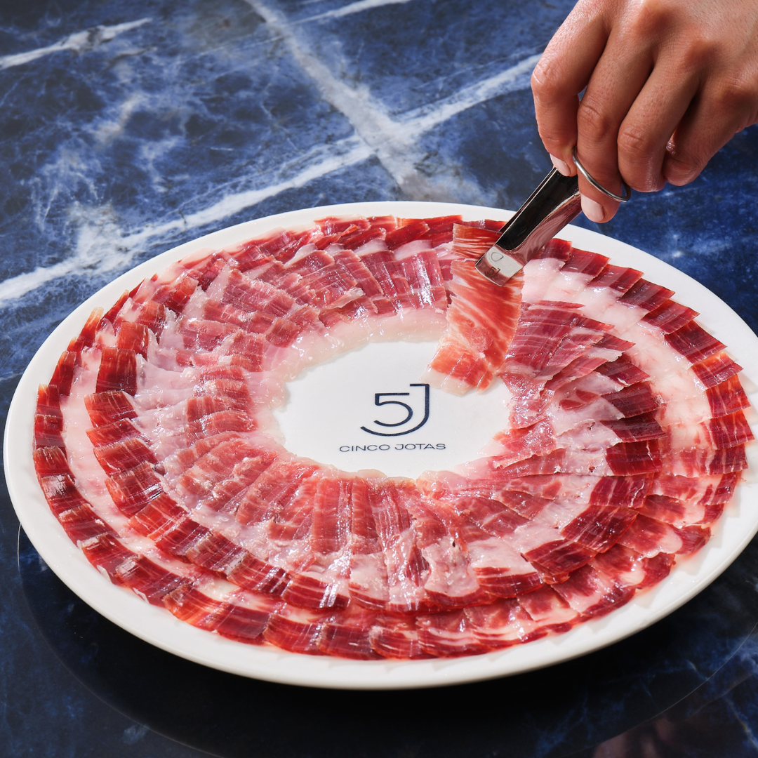 Cinco Jotas Acorn-Fed 100% Ibérico Shoulder Ham Hand-Carved 70g - ARC IBERICO IMPORTS