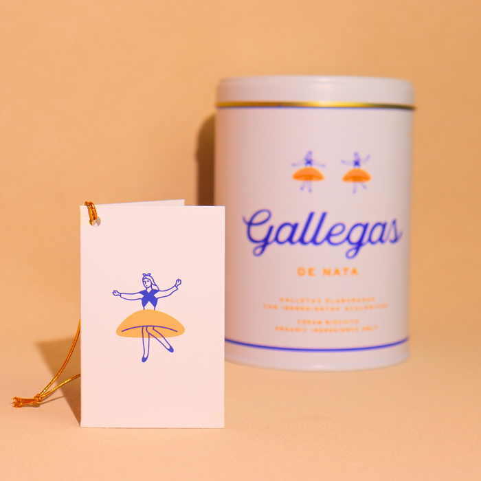 GALLEGAS DE NATA Organic Galician Cream Biscuits Tin 250 g