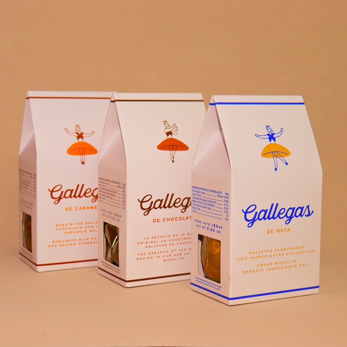GALLEGAS DE NATA Organic Galician Cream Biscuits 165 g