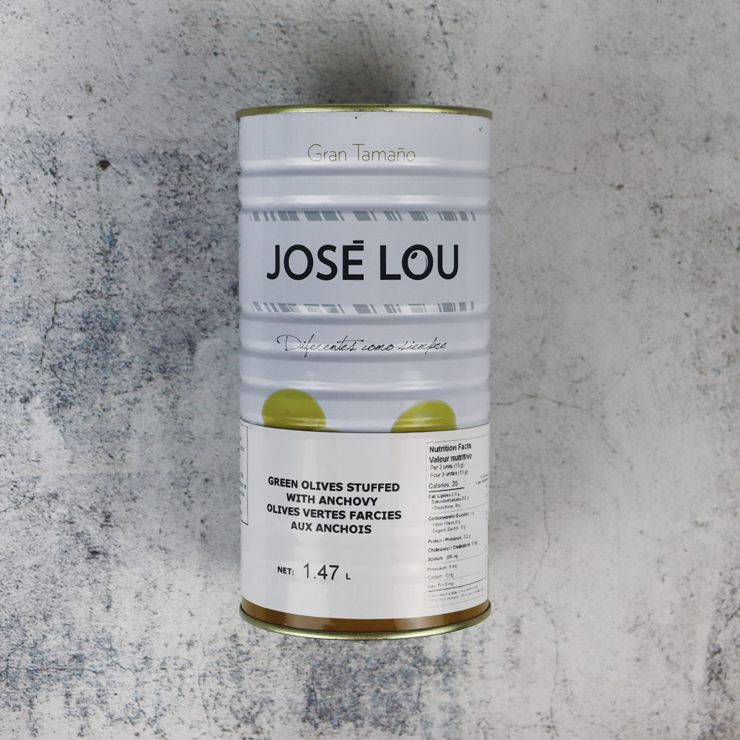 José Lou Manzanilla Olives Stuffed with Anchovies 600g — ARC