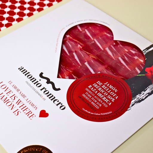ANTONIO ROMERO Hand Carved  Ibérico Ham Bellota Acorn-fed Heart Shape 60g - ARC IBERICO IMPORTS