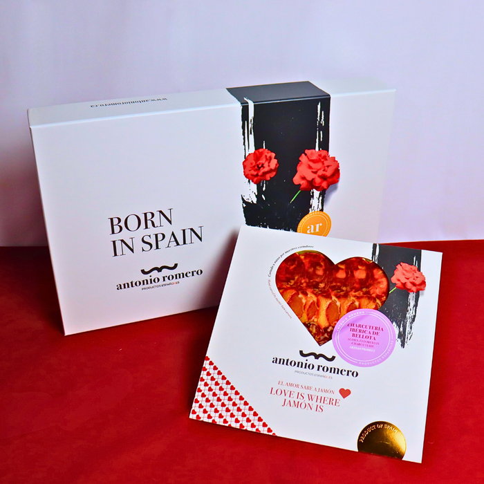 ANTONIO ROMERO Freshly Sliced Iberico Charcuterie Selection Heart Shape 60g - ARC IBERICO IMPORTS
