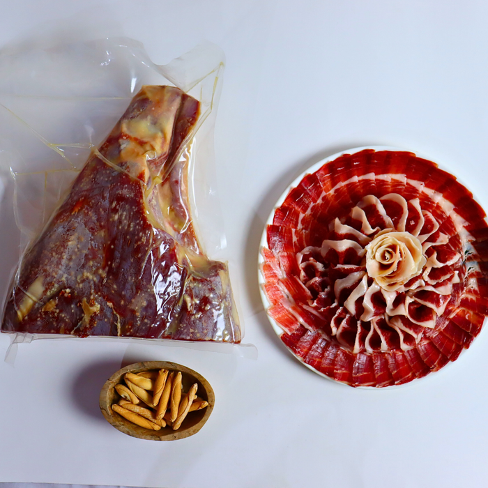 "Jamón de Cebo de Campo Ibérico 50% raza Ibérica" Ibérico Grass-fed Pork Ham 50% Ibérico Breed (Boneless) - ARC IBERICO IMPORTS