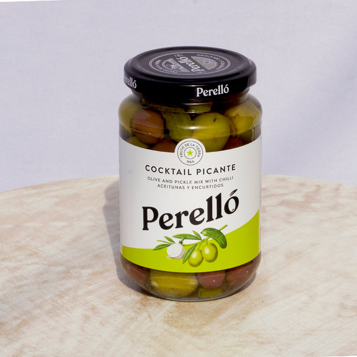 Perelló Spicy Cocktail Olives and Pickles 180g - ARC IBERICO IMPORTS
