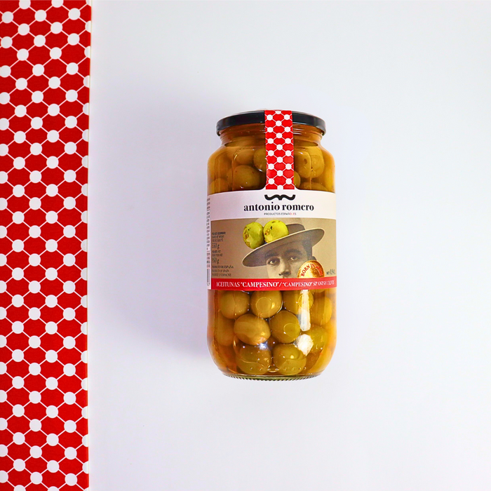 ANTONIO ROMERO "Campesino" Green Seasonal Olives 550g - ARC IBERICO IMPORTS