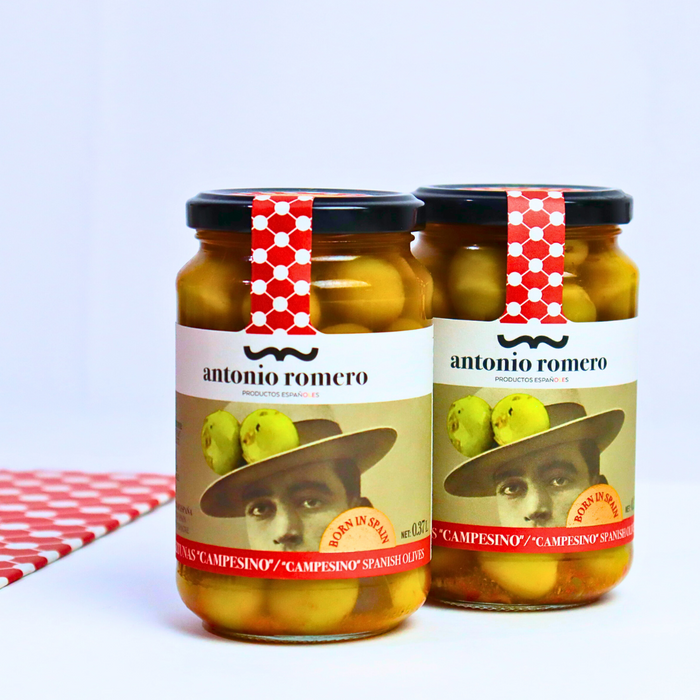 ANTONIO ROMERO "Campesino" Green Seasonal Olives 200g - ARC IBERICO IMPORTS