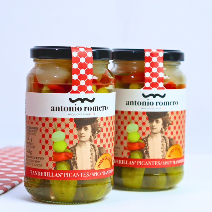 ANTONIO ROMERO "Banderillas Picantes" Spicy Banderillas Pickles in Vinegar - ARC IBERICO IMPORTS