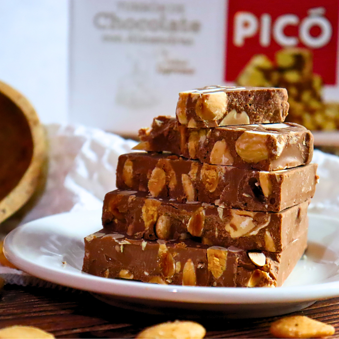 Turrones Candy Picó Turrón de Chocolate con Almendras – Chocolate Almond Nougat 200g ...