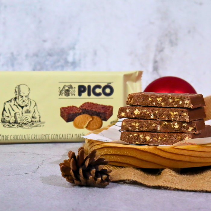 Picó Turrón Chocolate con Galleta María – Chocolate Nougat with Biscuits 200g