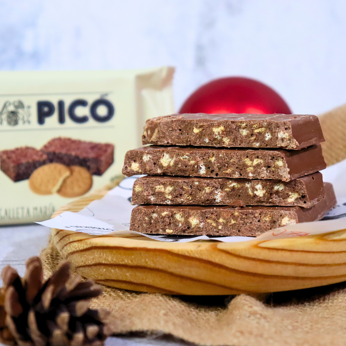 Picó Turrón Chocolate con Galleta María – Chocolate Nougat with Biscuits 200g