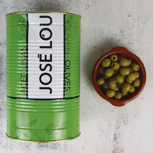 José Lou Unpitted Manzanilla Olives Anchovy Flavor 2.5kg - ARC IBERICO IMPORTS