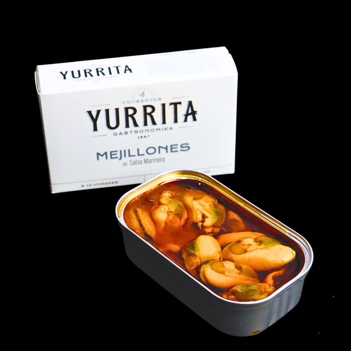 Yurrita "Mejillones Salsa Marinera" Mussles In Seafood Sauce 8/12 111g - ARC IBERICO IMPORTS