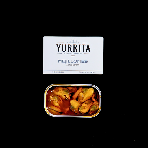 Yurrita "Mejillones Salsa Marinera" Mussles In Seafood Sauce 8/12 111g - ARC IBERICO IMPORTS