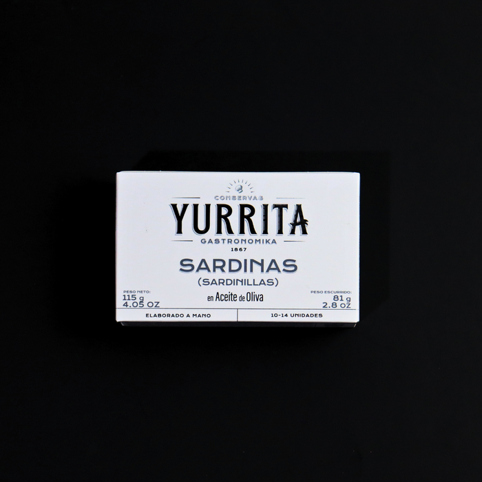 Yurrita "Sardinillas En Aceite de Oliva" Sardines in Olive Oil 10/14 115g - ARC IBERICO IMPORTS
