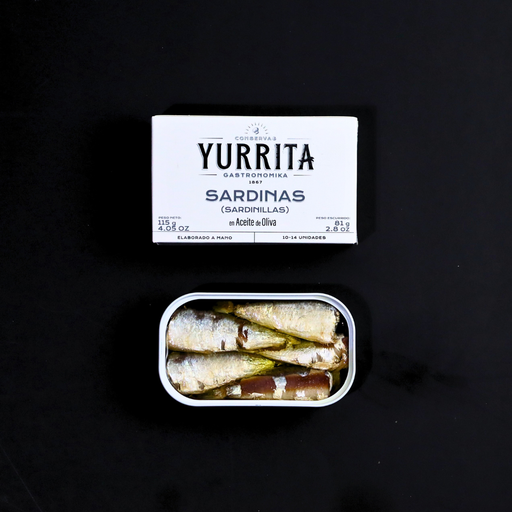 Yurrita "Sardinillas En Aceite de Oliva" Sardines in Olive Oil 10/14 115g - ARC IBERICO IMPORTS