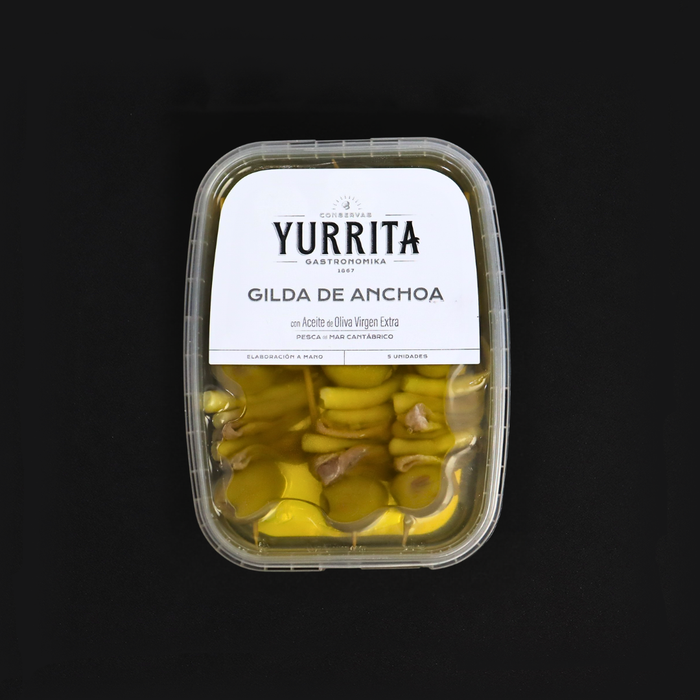 Yurrita "Gilda de Anchoa" Cantabrian Anchovy Gildas in EVOO 5pcs