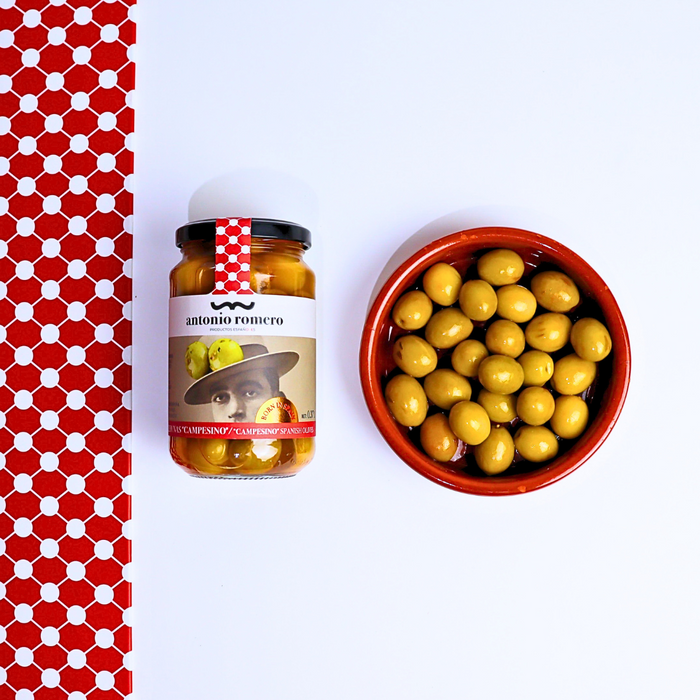 ANTONIO ROMERO "Campesino" Green Seasonal Olives 200g - ARC IBERICO IMPORTS