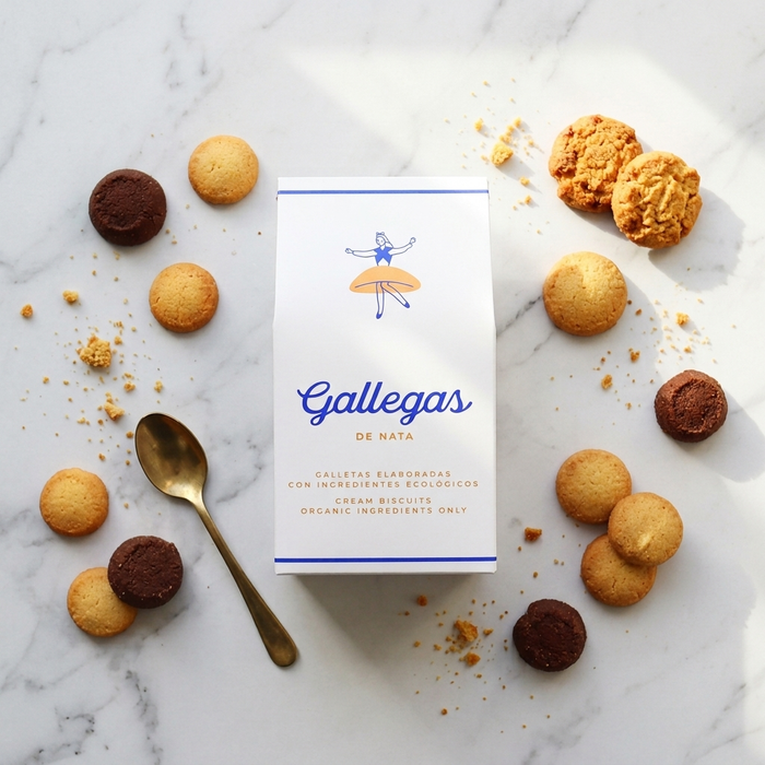 GALLEGAS DE NATA Organic Galician Cream Biscuits 165 g