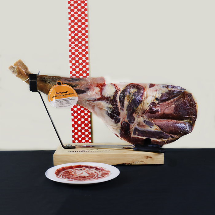 ANTONIO ROMERO Cebo Ibérico Ham (Shoulder) Semi Bone-in Carving Kit - ARC IBERICO IMPORTS