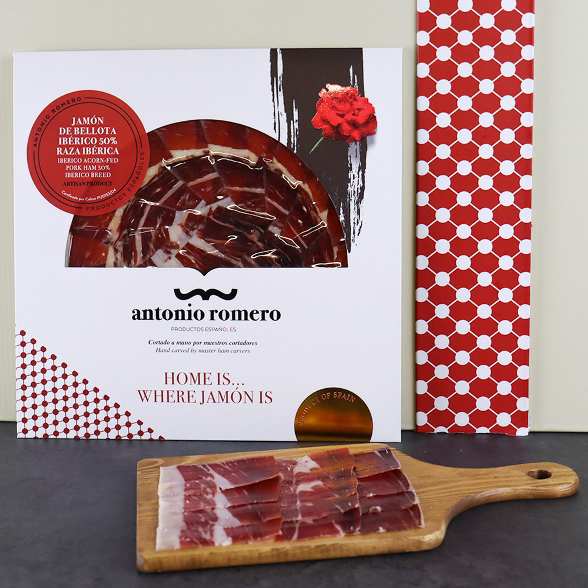 ANTONIO ROMERO Hand Carved  Ibérico Ham Bellota Acorn-fed 100g - ARC IBERICO IMPORTS