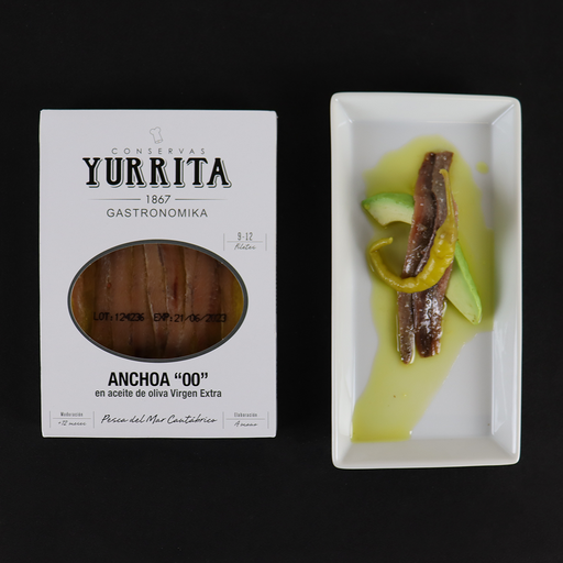 Yurrita "Anchoas" Cantabrico "00" Anchovy Fillets in Extra Virgin Olive Oil  100g tray - ARC IBERICO IMPORTS
