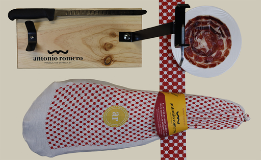 ANTONIO ROMERO  Bellota Ibérico Ham (Shoulder) Semi Bone-in Carving Kit - ARC IBERICO IMPORTS