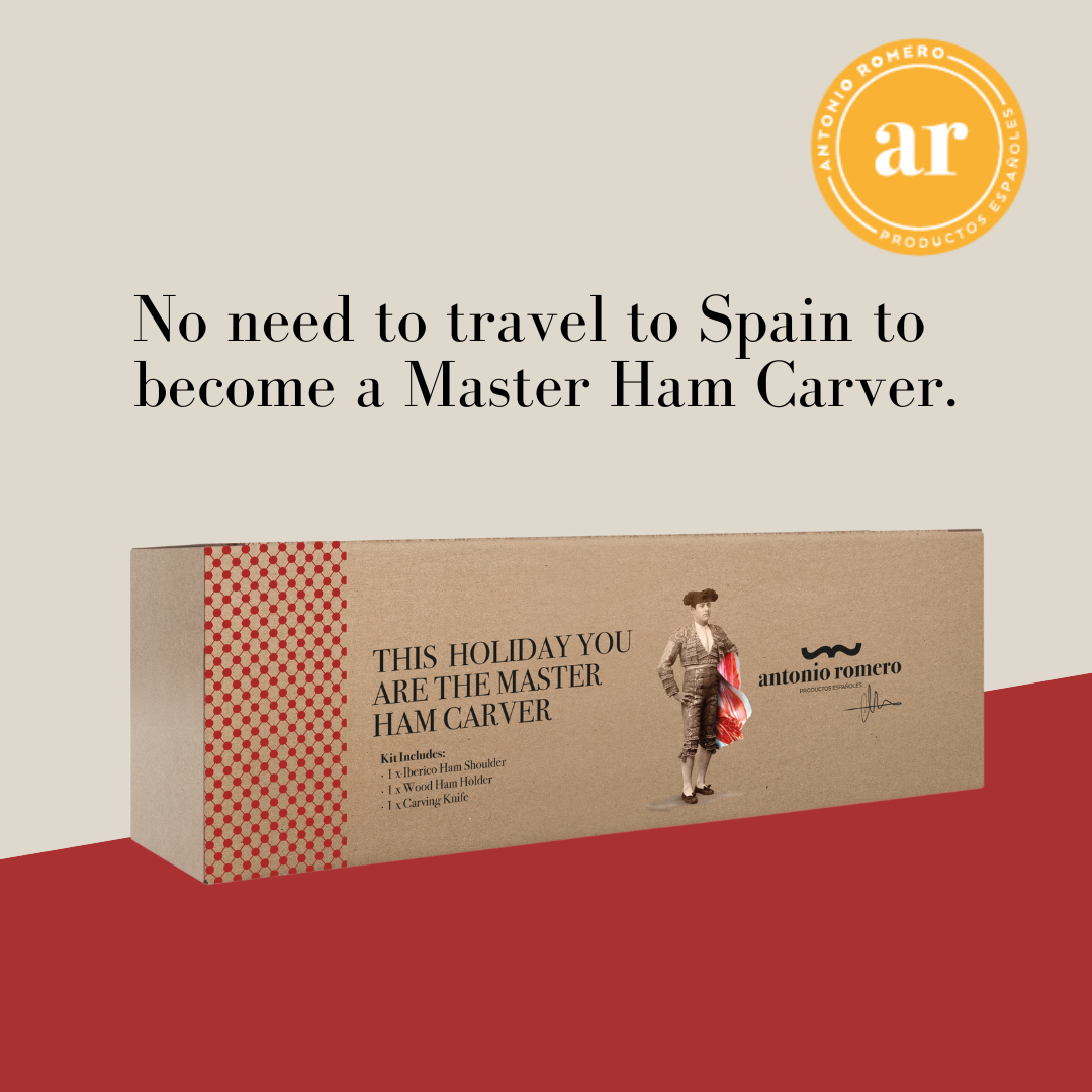ANTONIO ROMERO  Bellota Ibérico Ham (Shoulder) Semi Bone-in Carving Kit - ARC IBERICO IMPORTS