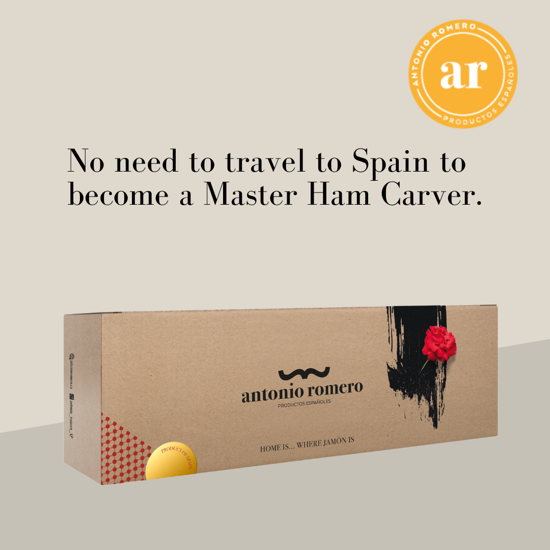 ANTONIO ROMERO Cebo Ibérico Ham (Shoulder) Semi Bone-in Carving Kit - ARC IBERICO IMPORTS